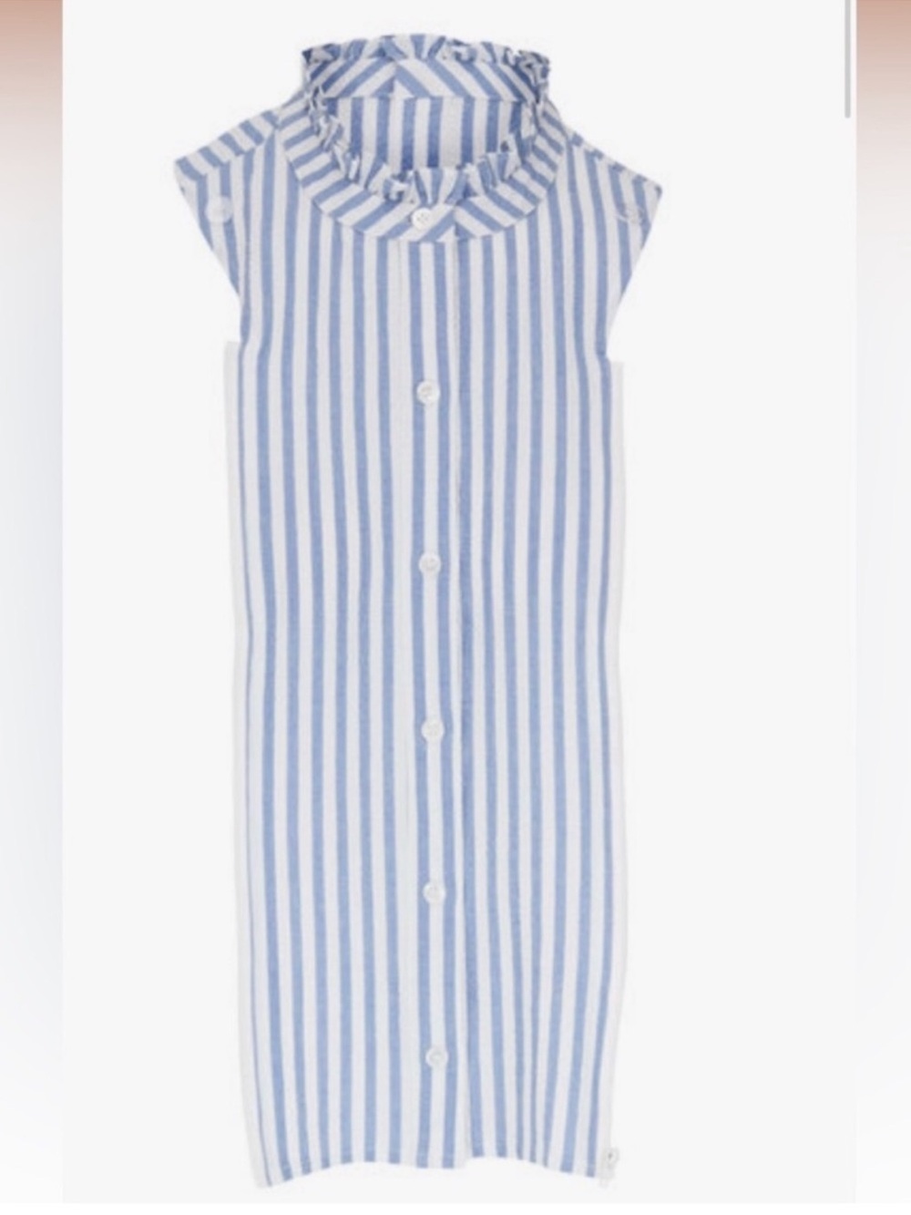$248 Veronica Beard Idara Dickey jacket insert blue white stripe seersucker 0-14